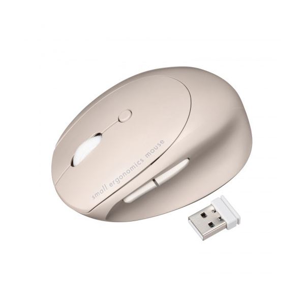 サンワサプライ 静音ワイヤレス コンボ 小型エルゴノミクスマウス 充電式 5ボタン ベージュ MA-EWBBS522BG 【北海道・沖縄・離島配送不可】