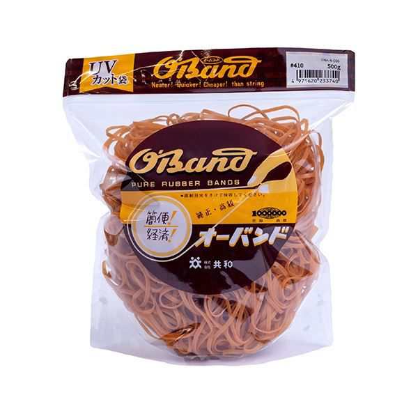 （まとめ） 共和 オーバンド#410 内径101.5mm 500g入 透明袋 GNA-N-006 1袋 〔×3セット〕 【北海道・沖縄・離島配送不可】の通販は