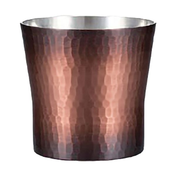 新光金属 純銅赤銅仕上げ手打ち鎚目マグカップ(小) BR-101 新光金属 純銅赤銅仕上げ手打ち鎚目マグカップ(小) BR-101