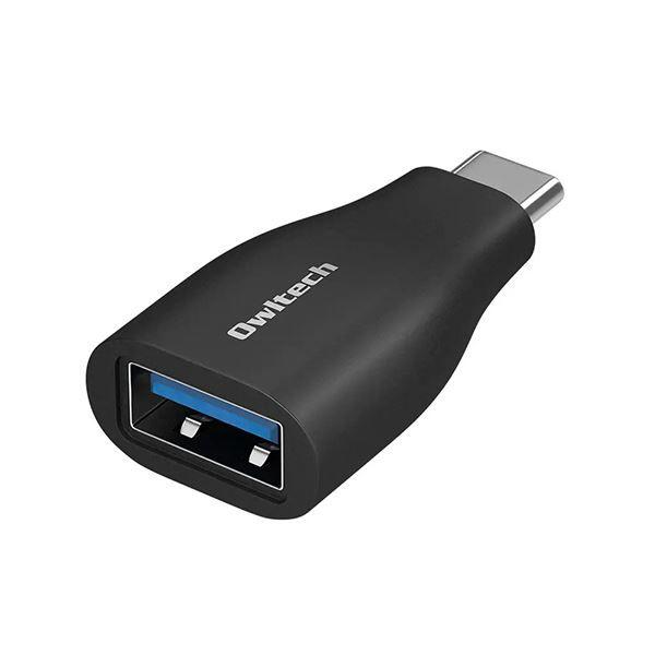 （まとめ） オウルテックUSB Type-A to C変換アダプター ブラック OWL-ADCAF31S2-BK 1個 〔×5セット〕 【北海道・沖縄・離島配送不可】