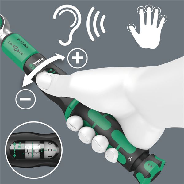 WERA ヴェラ 10点組 1/4DRソケット用 空転式トルクレンチ・六角ソケットセット 2-12Nm 343972 工具 ツール DIY 作業工具 【北海道・沖縄・離島配送不可】_5