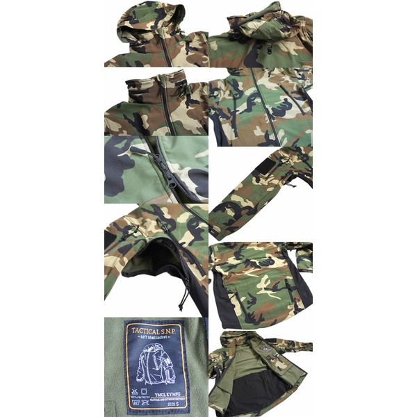 亜米利加軍 " SAP"上衣／ソフトシェルジャケット 〔 S大きさ 〕 裏起毛 防風／防寒 JJ161YN フォリッジ 〔 にせ物 〕 【北海道・沖縄・離島送りとどける不可】