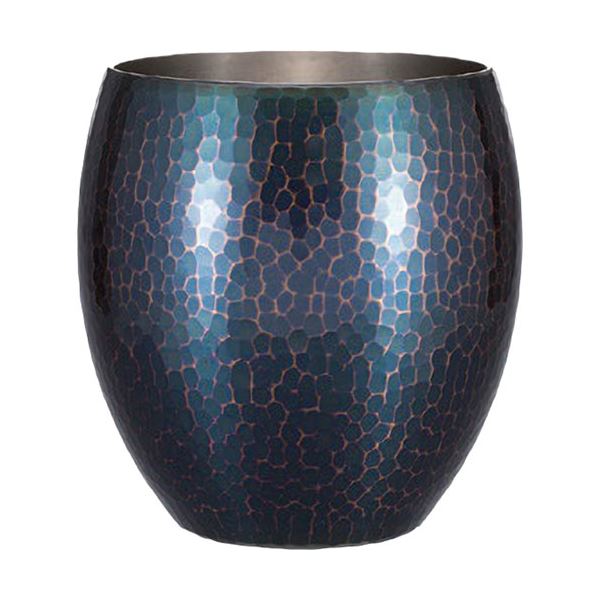 新光金属 純銅青被仕上げ 手打ち鎚目焼酎カップ(大) BR-007Bの通販は 14,569円