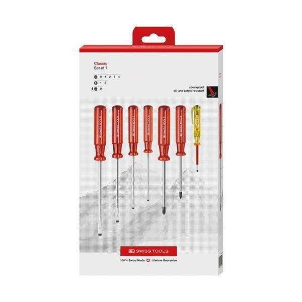 PB SWISS TOOLS ピービースイスツールズ 6本組 クラシックハンドル マイナスドライバーセット ペーパーボックス入 1575.CBB 【北海道・沖縄・離島配送不可】
