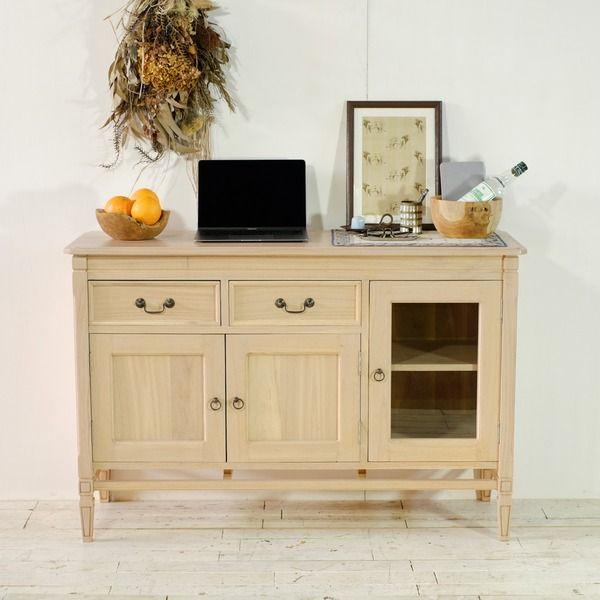 ロー キャビネット 120×40×80cm 木製 ミンディ 無垢材 インテリア家具 収納家具 キッチン家具 リビング収納 完成品 【北海道・沖縄・離島配送不可】