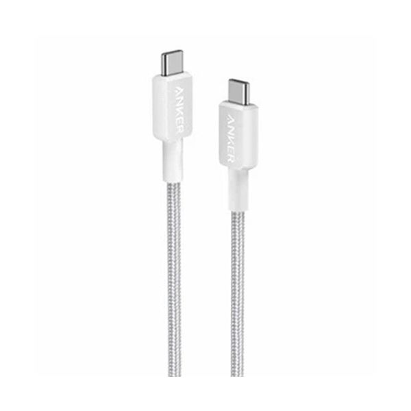 （まとめ） アンカージャパン ANKER 322 高耐久ナイロン USB-C＆USB-C ケーブル 1.8m ホワイト A81F6N21 1本 〔×5セット〕 【北海道・沖縄・離島配送不可】