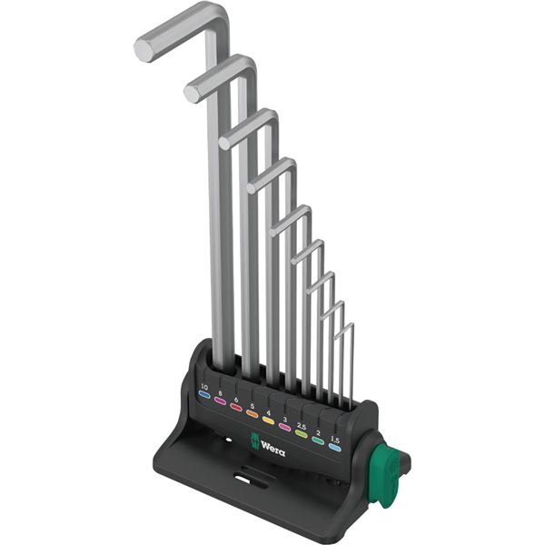 WERA ヴェラ ボールヘックスプラス L型 キーレンチ 9本組セット スタンド付き 022102 工具 ツール DIY 作業工具 道具 レンチ 【北海道・沖縄・離島配送不可】