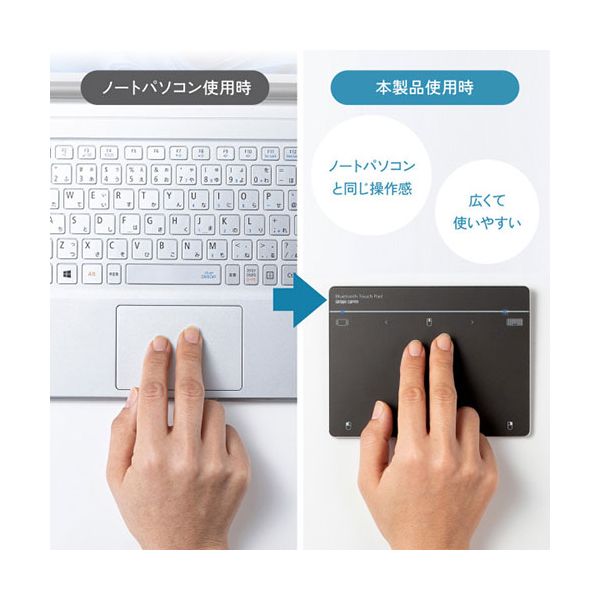 サンワサプライ Bluetoothタッチパッド MA-PB521LGM 【北海道・沖縄・離島配送不可】