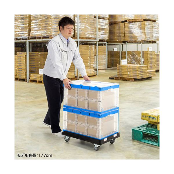 サンワサプライ 樹脂製ドーリー 75リットルオリコン仕様 ブラック CART-FA1175BK 【北海道・沖縄・離島配送不可】_2