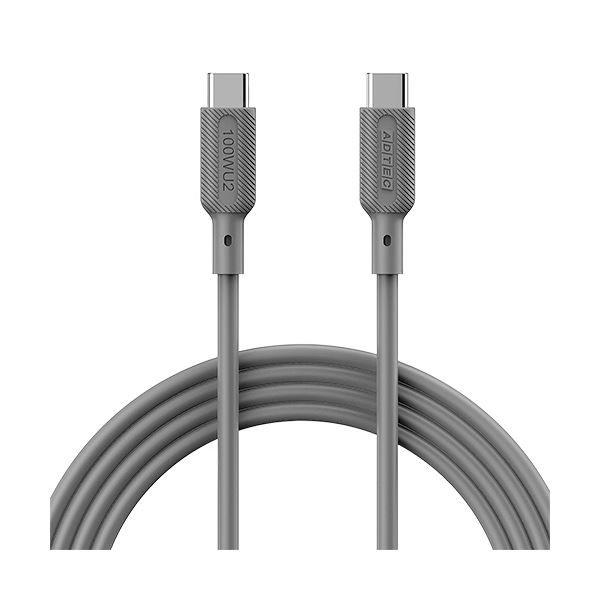 （まとめ） アドテックUSB2.0 Type-C to C ケーブル（100W出力） ブラック 1m APC-V1010SCC-U2-BK 1本 〔×5セット〕 【北海道・沖縄・離島配送不可】