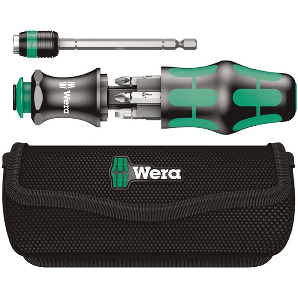 WERA ヴェラ 7点組 1/4HEX ドライバービットセット プラス マイナス ポジ入り ハンドル付 051021 工具 ツール DIY 作業工具 道具 【北海道・沖縄・離島配送不可】