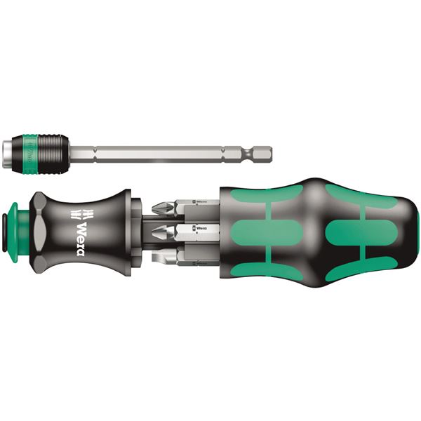 WERA ヴェラ 7点組 1/4HEX ドライバービットセット プラス マイナス ポジ入り ハンドル付 051021 工具 ツール DIY 作業工具 道具 【北海道・沖縄・離島配送不可】_1