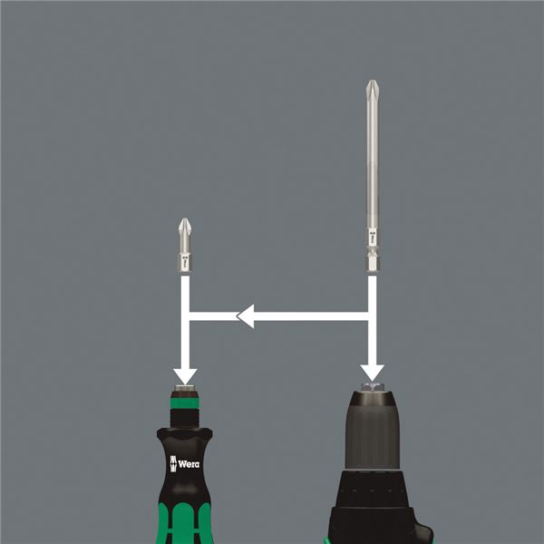 WERA ヴェラ 7点組 1/4HEX ドライバービットセット プラス マイナス ポジ入り ハンドル付 051021 工具 ツール DIY 作業工具 道具 【北海道・沖縄・離島配送不可】_4