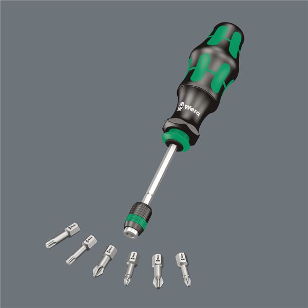 WERA ヴェラ 7点組 1/4HEX ドライバービットセット プラス マイナス ポジ入り ハンドル付 051021 工具 ツール DIY 作業工具 道具 【北海道・沖縄・離島配送不可】_5