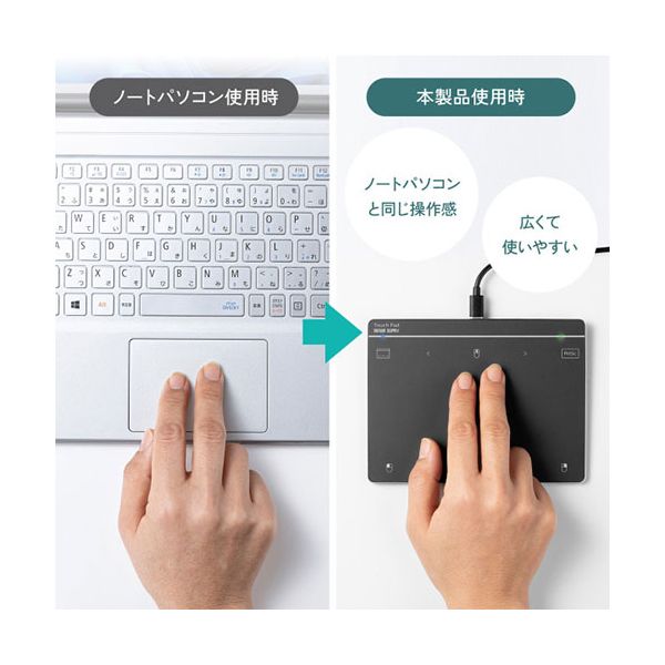 サンワサプライ 有線タッチパッド 大型7インチ スムーズで快適な操作 MA-PY521LGM 【北海道・沖縄・離島配送不可】