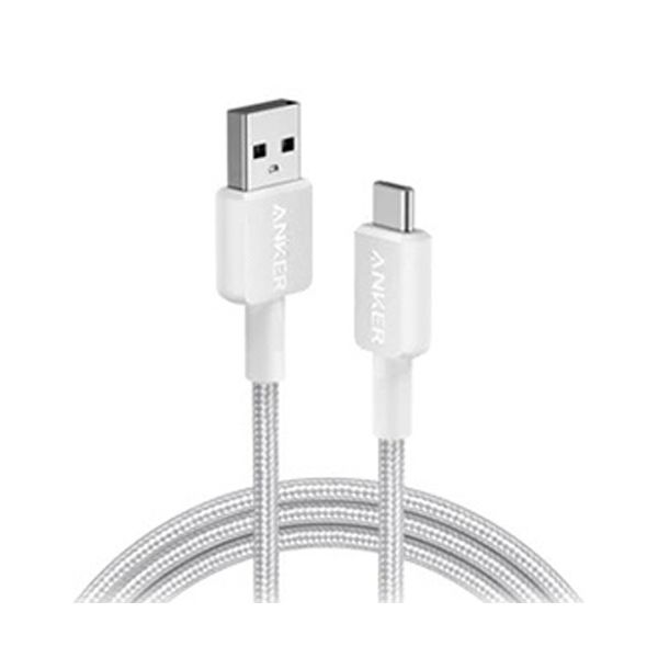 （まとめ） アンカージャパン ANKER 322 USB-C＆USB-A ケーブル（USB2.0対応） 1.8m ホワイト A81H6N21 1本 〔×5セット〕 【北海道・沖縄・離島配送不可】