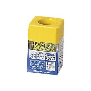 (業務用20セット)ミツヤ MGボックス/ゼムクリップケース 〔カラークリップ25g付き〕 角型 マグネット内蔵 MB-250V 黄の通販は 8,026円