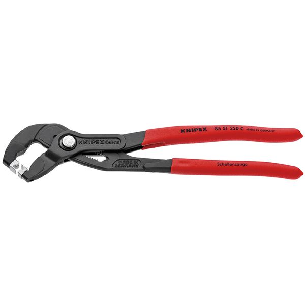 KNIPEX クニペックス ホースクリッププライヤー 滑り止めプラスチックコーティング 全長250mm 8551-250C 工具 ツール DIY 【北海道・沖縄・離島配送不可】