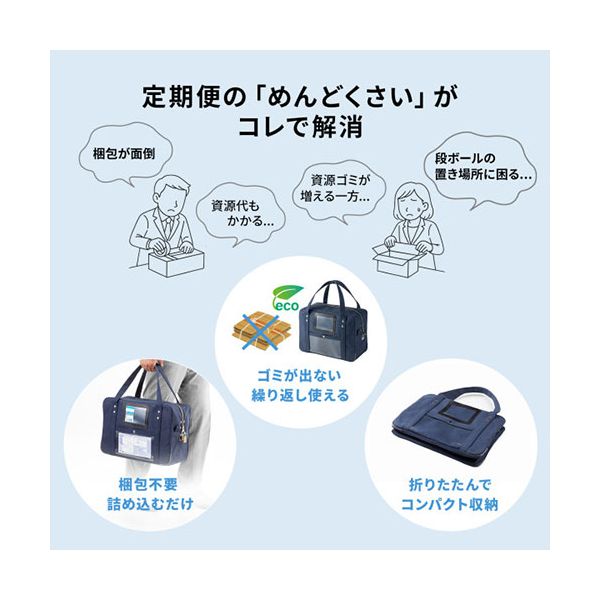 サンワサプライ 帆布メールボストンバッグ BAG-MAIL3NV 【北海道・沖縄・離島配送不可】_2