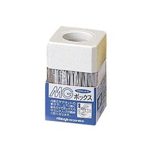 (業務用20セット)ミツヤ MGボックス/ゼムクリップケース 〔カラークリップ25g付き〕 角型 マグネット内蔵 MB-250V 白 【北海道・沖縄・離島配送不可】