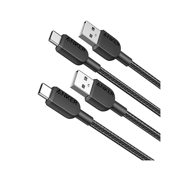 （まとめ） アンカージャパン ANKER 310 高耐久ナイロン USB-C＆USB-A ケーブル 0.9m ブラック B81G50111パック（2本） 〔×5セット〕 【北海道・沖縄・離島配送不可】