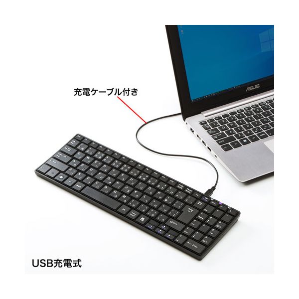 サンワサプライ Bluetoothスリムキーボード テンキーあり ブラック SKB-BT22BKN 【北海道・沖縄・離島配送不可】_3