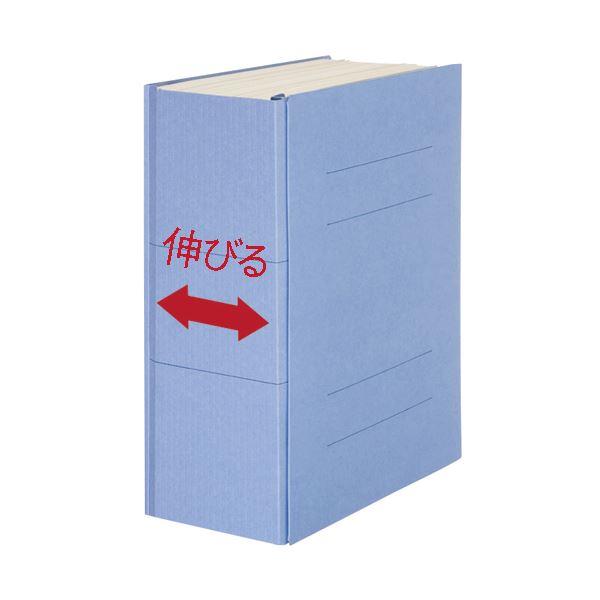（まとめ） TANOSEE 背幅伸縮フラットファイルA4タテ 1000枚収容 背幅18~118mm ブルー 1セット（10冊） 〔×5セット〕 【北海道・沖縄・離島配送不可】