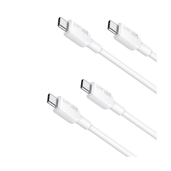 （まとめ） アンカージャパン ANKER 310 USB-C＆USB-C ケーブル 0.9m ホワイト B81E1021 1パック（2本） 〔×5セット〕 【北海道・沖縄・離島配送不可】