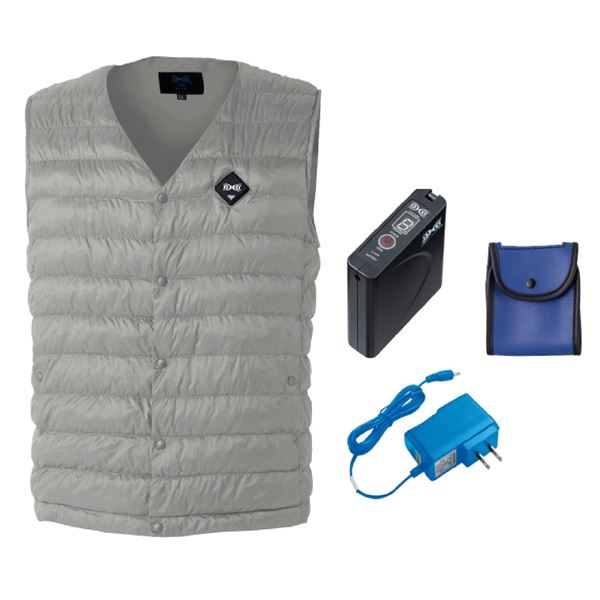 空調服(R) 2021年 THERMALGEAR サーマルギア TG22102 発熱防寒ベスト LISUPER1バッテリーセット(サイズ：M、カラー：グレー) 【北海道・沖縄・離島配送不可】