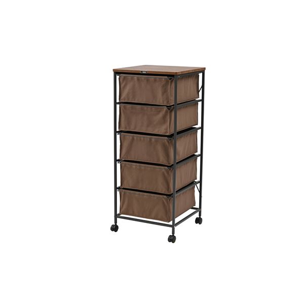 チェスト5段 ブラウン 約幅43cm 組立品の通販は