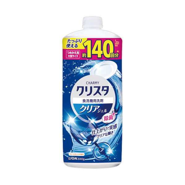 (まとめ）ライオン チャーミー クリスタクリアジェル スイートオレンジの香り つめかえ用 大型 840g 1本 〔×10セット〕