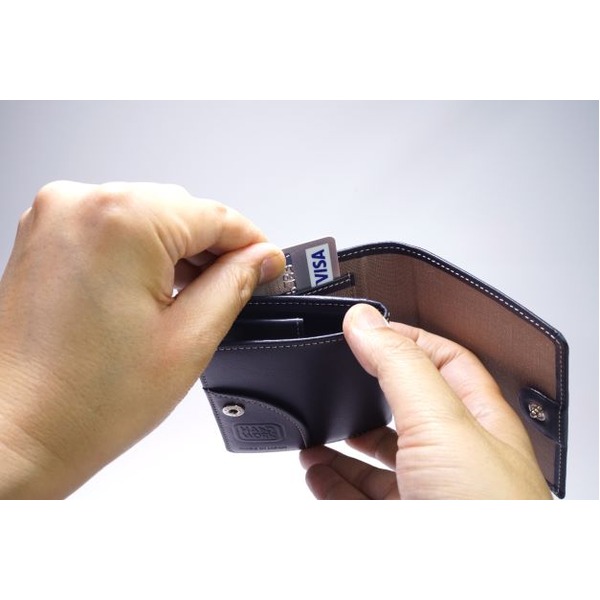 「ハンドワーク」使えばわかる小さな財布 ネイビー 【北海道・沖縄・離島配送不可】 ハンドワーク」使えばわかる小さな財布 ネイビー 【北海道・沖縄・離島