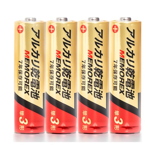 (まとめ）メモレックス・テレックス アルカリ乾電池単3形 LR6/1.5V 40S7 1パック（40本）〔×5セット〕 【北海道・沖縄・離島配送不可】