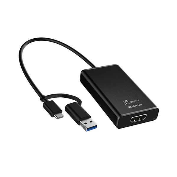 j5 Create USB 4K HDMIキャプチャーアダプタ ブラック JVA11 1台 【北海道・沖縄・離島配送不可】