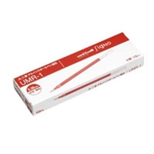 (業務用5セット) 三菱鉛筆 ボールペン替え芯(リフィル) シグノ極細用 〔0.38mm/赤 10本入り〕 ゲルインク UMR-1 ×5セット 【北海道・沖縄・離島配送不可】