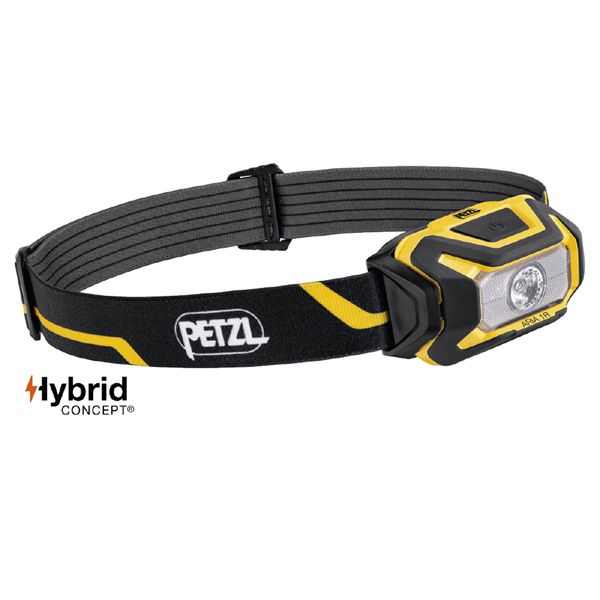 PETZL ぺツル アリア1R ヘッドライト ブラック／イエロー 450ルーメン E069CA00 【北海道・沖縄・離島配送不可】