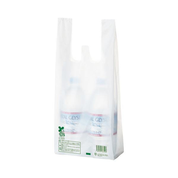 （まとめ） TANOSEEバイオマス配合レジ袋（乳白） 16号 1セット（1000枚：100枚×10パック） 〔×5セット〕 【北海道・沖縄・離島配送不可】