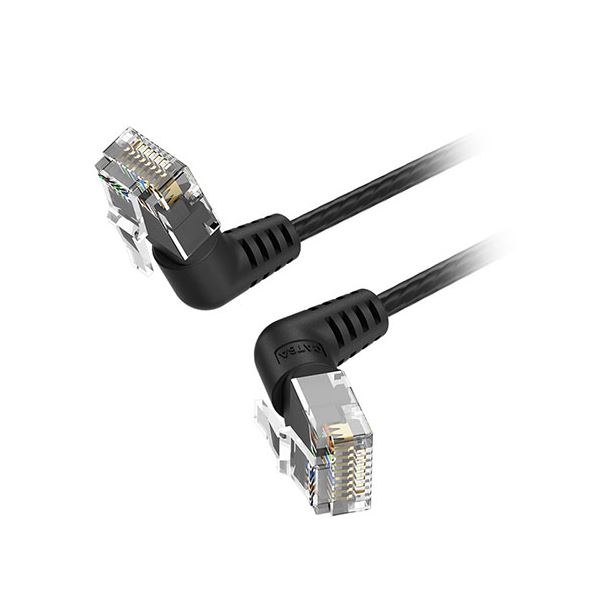〔3本セット〕 VENTION Cat.6a LANケーブル UTP 直角コネクタ 360°スイングタイプ ブラック 8m ブラック IB-9859X3 【北海道・沖縄・離島配送不可】