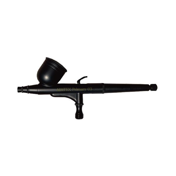 エアテックス AIRTEX エアブラシ Primary03+真鍮製エアレバ 0.3mm 様々な絵具に対応 ブラック PR03 【北海道・沖縄・離島配送不可】