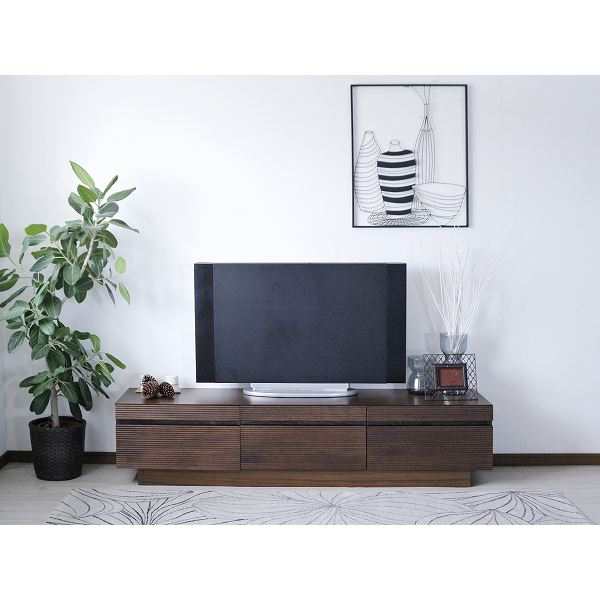 TVボード（ウォルナット） 幅約180cm [完成品］