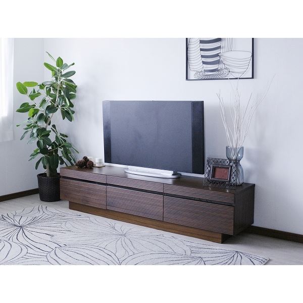 TVボード（ウォルナット） 幅約180cm [完成品］ 【北海道・沖縄・離島配送不可】_1