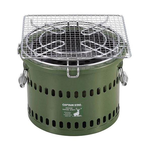 キャプテンスタッグ ポータブル 水冷七輪 オリーブ UG-0090の通販は