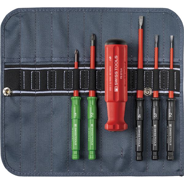 PB SWISS TOOLS ピービースイスツールズ 差替式絶縁ドライバーセット 5本組 5215.SU 【北海道・沖縄・離島配送不可】 19,324円