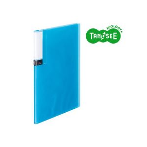 （まとめ）TANOSEE クリアブック（透明表紙） A4タテ 12ポケット ブルー 60冊 【北海道・沖縄・離島配送不可】