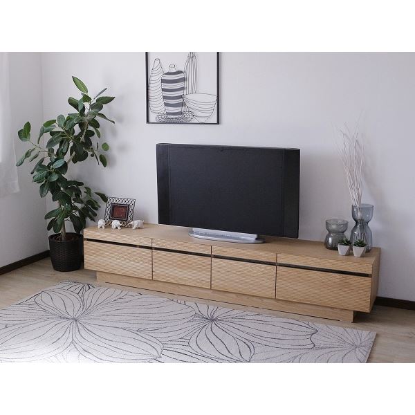 TVボード（ナチュラル） 幅約210cm [完成品］ 【北海道・沖縄・離島配送不可】_1