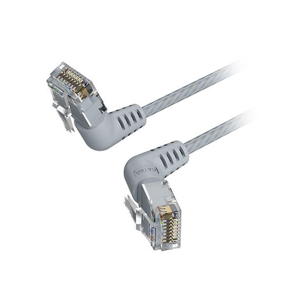 〔5本セット〕 VENTION Cat.6a LANケーブル UTP 直角コネクタ 360°スイングタイプ グレー 5m グレー IB-0316X5 【北海道・沖縄・離島配送不可】