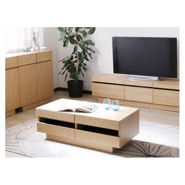 センターテーブル（ナチュラル） 幅約105cm [完成品］ 【北海道・沖縄・離島配送不可】