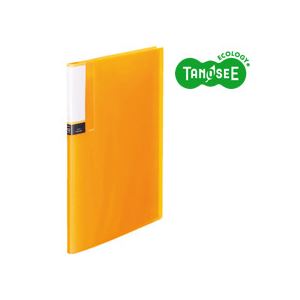 （まとめ）TANOSEE クリアブック（透明表紙） A4タテ 12ポケット オレンジ 60冊 【北海道・沖縄・離島配送不可】