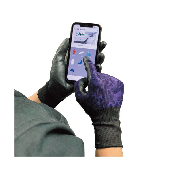 (まとめ）川西工業 テクノタッチ M パープル#2908-M 1双〔×30セット〕 【北海道・沖縄・離島配送不可】の通販は