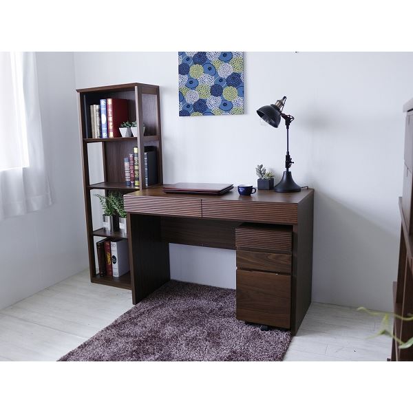 デスク（ウォルナット） 幅約105cm [完成品］ デスク（ウォルナット） 幅約105cm [完成品］ 【北海道・沖縄・離島